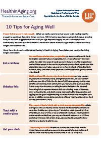 10 tips age well